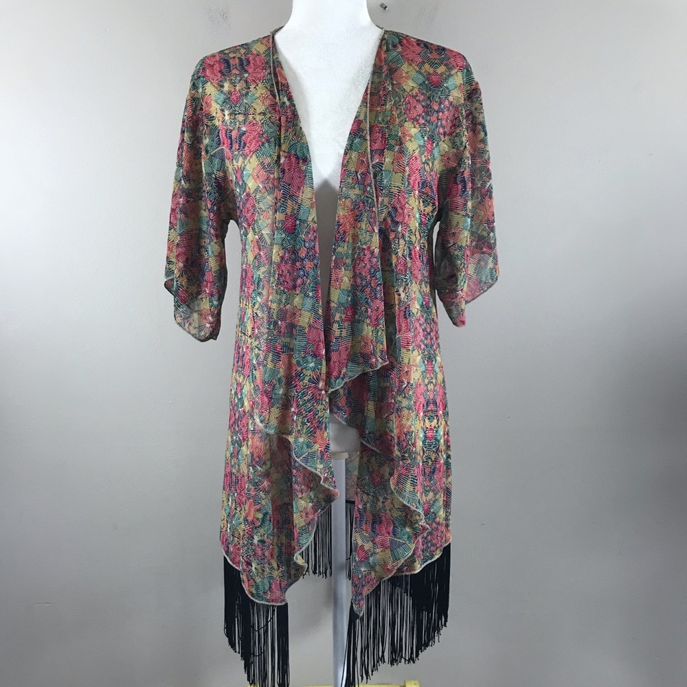 NEW LuLaRoe Monroe kimono open cardigan floral S